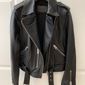 All saints leather jacket